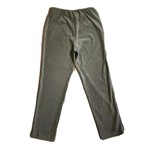 SIGRID OLSEN Solid All Tan Brown Suede Side Zip Zipper Pants‎ Womens Size 14 - Picture 6 of 6